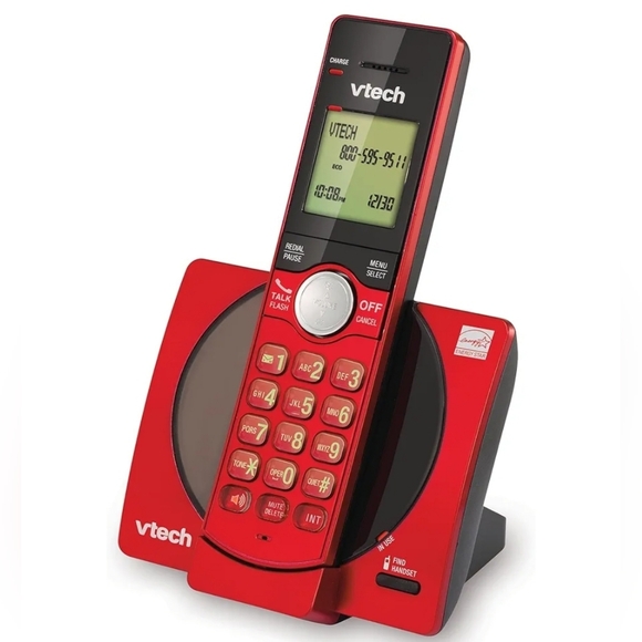 💜NIB VTech Red Cordless Phone w/Caller ID - Picture 1 of 13